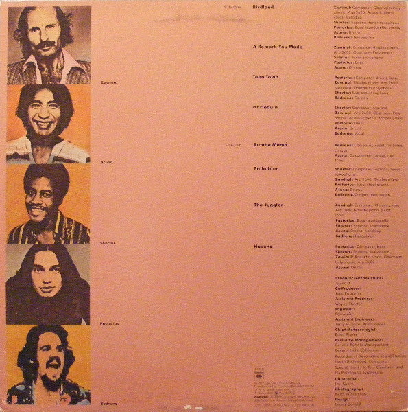 Weather Report ‎– Heavy Weather - Mint- LP Record 1977 Columbia USA Vinyl - Jazz / Fusion / Funk - Shuga Records