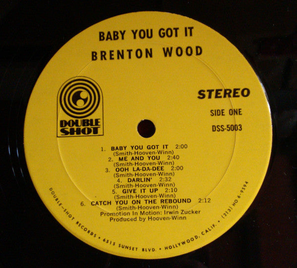 Brenton Wood - Baby You Got It - VG LP Record 1967 Double Shot USA Original Vinyl - Soul / Funk - Shuga Records