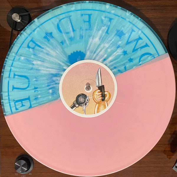 Signed Autographed - Masked Intruder – Love And Other Crimes - Mint- LP Record 2016 Pure Noise Hot Pink & Baby Blue Smash Vinyl - Pop Punk - Shuga Records