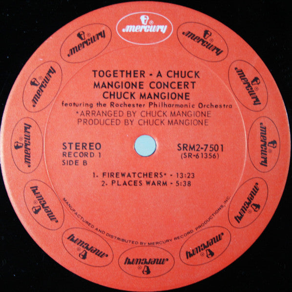 Chuck Mangione With The Rochester Philharmonic Orchestra – Together: A New Chuck Mangione Concert - VG+ 2 LP Record 1971 Mercury Vinyl - Jazz