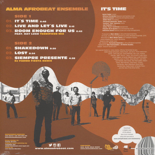Alma Afrobeat Ensemble ‎– It's Time - New LP Record 2016 Slow Walk Music Spain Vinyl - Afrobeat / African / Latin / Funk - Shuga Records