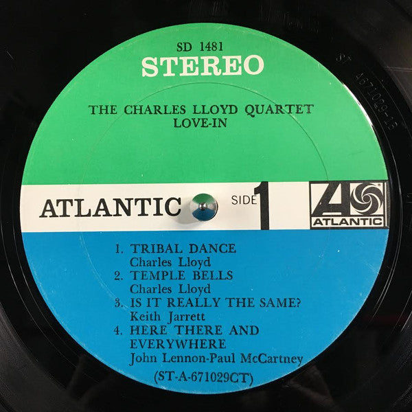 The Charles Lloyd Quarte - Love-In - VG LP Record 1967 Atlantic USA Original Vinyl - Jazz / Post Bop - Shuga Records