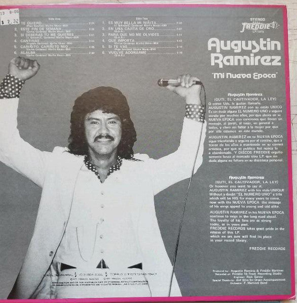 Augustin Ramirez - Mi Nueva Epoca - Mint- LP Record 1977 Freddie USA Vinyl - Latin / Funk / Soul - Shuga Records