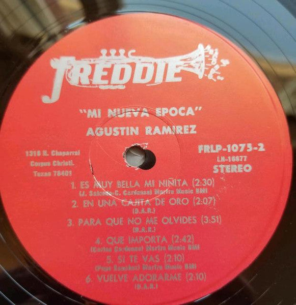 Augustin Ramirez - Mi Nueva Epoca - Mint- LP Record 1977 Freddie USA Vinyl - Latin / Funk / Soul - Shuga Records