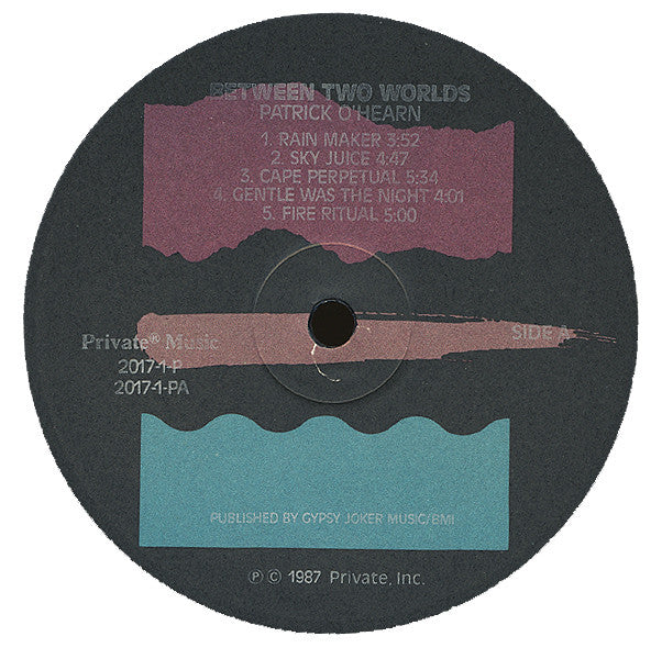 Patrick O'Hearn ‎– Between Two Worlds - VG+ LP Record 1987 Private Music USA Vinyl - Electronic / Ambient / Downtempo - Shuga Records