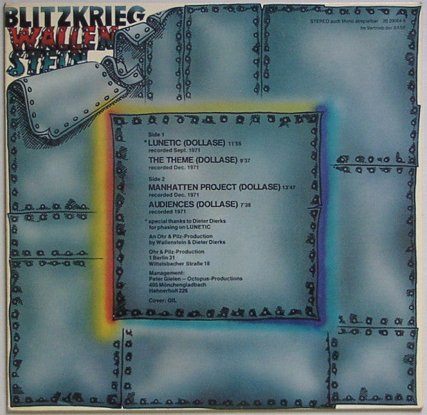 Wallenstein - Blitzkrieg - VG+ LP Record 1972 Pilz Germany Vinyl - Krautrock / Prog Rock - Shuga Records