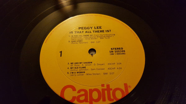 Peggy Lee - Is That All There Is? (1969) - Mint- LP Record 1976 Capitol USA Club Edition - Jazz Vocal - Shuga Records