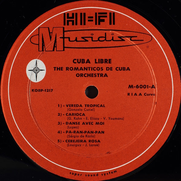 The Romanticos De Cuba Orchestra - Cuba Libre - VG+ LP Record 1959 Musidisc USA Vinyl - Latin / Space-Age / Jazz - Shuga Records