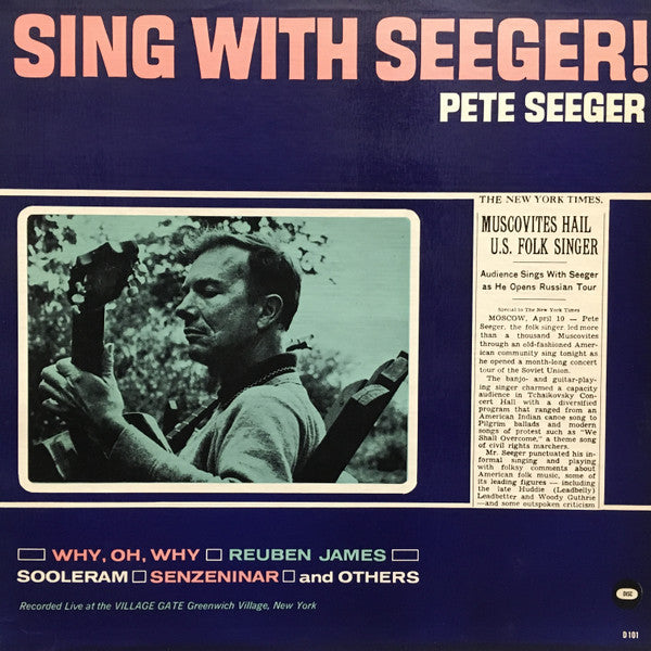 Pete Seeger - Sing With Seeger! Live - At The Village Gate (Greenwich Village) - VG+ LP Record 1964 Disc USA Vinyl - Folk - Shuga Records