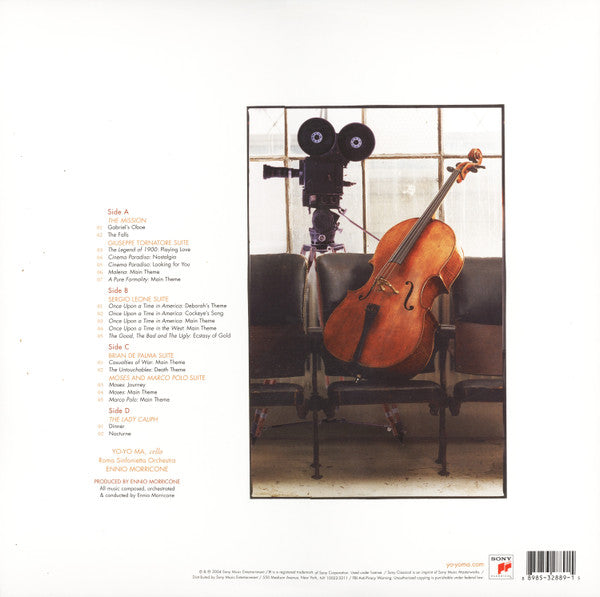 Yo-Yo Ma & Ennio Morricone - Yo-Yo Ma Plays Ennio Morricone (2004) - New 2 LP Record 2016 Sony Classical Vinyl - Classical / Theme / Score - Shuga Records
