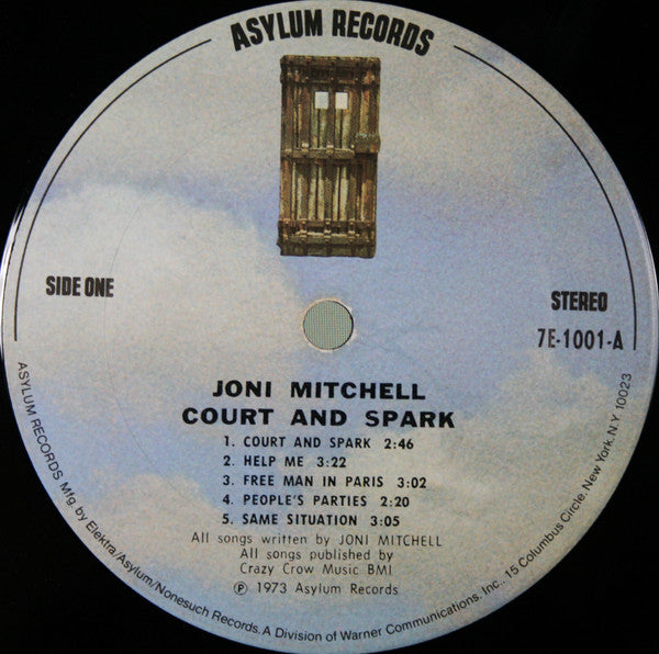 Joni Mitchell - Court And Spark - VG+ LP Record 1974 Asylum USA Vinyl - Soft Rock / Pop Rock - Shuga Records