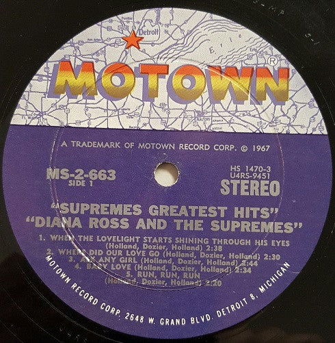 Diana Ross & The Supremes - Greatest Hits - VG+ 2 LP Record 1967 Motown USA Stereo Original Vinyl & Poster - Soul / Rhythm & Blues - Shuga Records