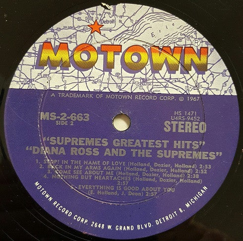 Diana Ross & The Supremes - Greatest Hits - VG+ 2 LP Record 1967 Motown USA Stereo Original Vinyl & Poster - Soul / Rhythm & Blues - Shuga Records