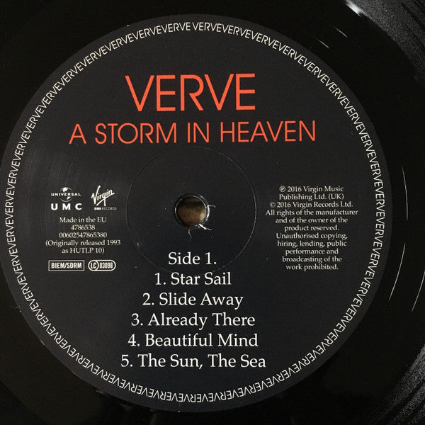 Verve ‎– A Storm In Heaven (1993) - Mint- LP Record 2016 Virgin EMI 180 gram Vinyl - Alternative Rock / Psychedelic Rock - Shuga Records