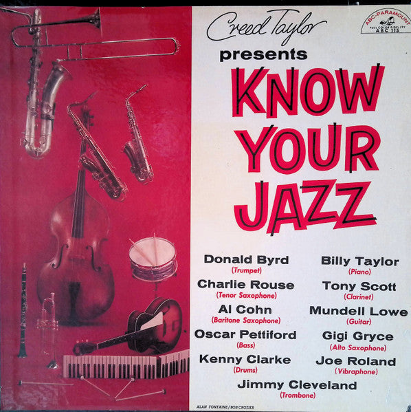 Donald Byrd / Gigi Gryce / Oscar Pettiford / Kenny Clarke / Mundell Lowe / Jimmy Cleveland - Creed Taylor Presents Know Your Jazz - Near Mint- LP Record 1956 ABC-Paramount USA Original Vinyl - Jazz / Bop / Hard Bop - Shuga Records