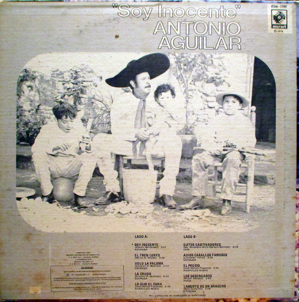 Antonio Aguilar - Soy Inocente - VG+ LP Record 1976 Musart USA Vinyl - Latin / Mariachi / Ranchera - Shuga Records