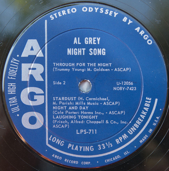 Al Grey With Billy Mitchell - Night Song - VG+ (Poor cover) LP Record USA Stereo Vinyl - Jazz / Hard Bop - Shuga Records
