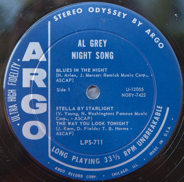 Al Grey With Billy Mitchell - Night Song - VG+ (Poor cover) LP Record USA Stereo Vinyl - Jazz / Hard Bop - Shuga Records