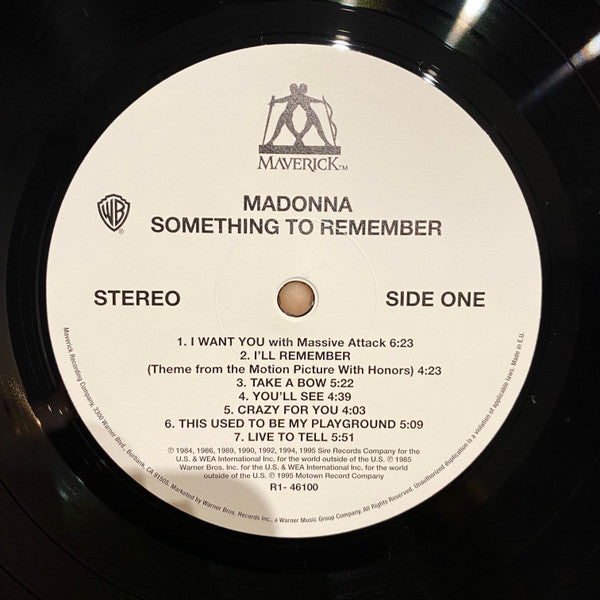Madonna - Something to Remember (1995) - Mint- LP Record 2016 Maverick Warner 180 gram Vinyl - Pop / Dance-pop / Downtempo - Shuga Records