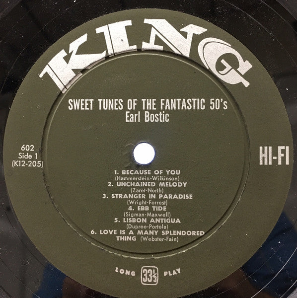 Earl Bostic - Sweet Tunes Of The Fantastic 50's - VG+ LP Record 1959 King USA Mono Original Vinyl - Jazz / Soul-Jazz - Shuga Records