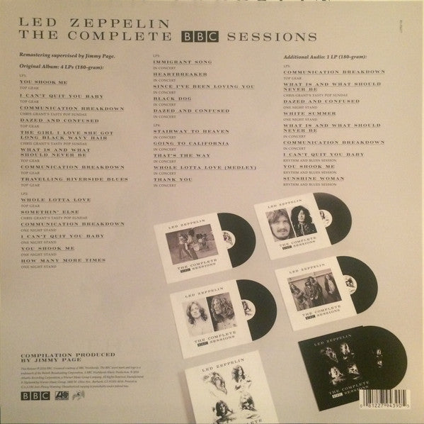 Led Zeppelin - The Complete BBC Sessions (1997) - Mint- 5 LP Record Box Set 2016 Atlantic USA Vinyl, Insert & Booklet - Classic Rock / Hard Rock / Blues Rock - Shuga Records
