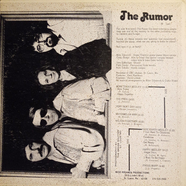 The Rumor - At Last - Mint- LP Record 1970s USA Universal Music Artists Private Press Vinyl - Jazz-Funk / Soul- Pop / Latin - Shuga Records
