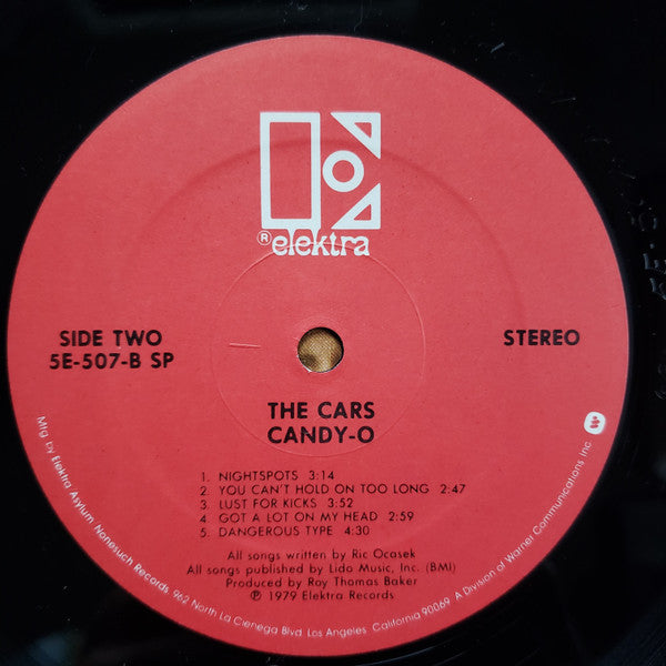 The Cars - Candy-O - VG+ LP Record 1979 Elektra USA Vinyl - Pop Rock / New Wave / Synth-pop - Shuga Records