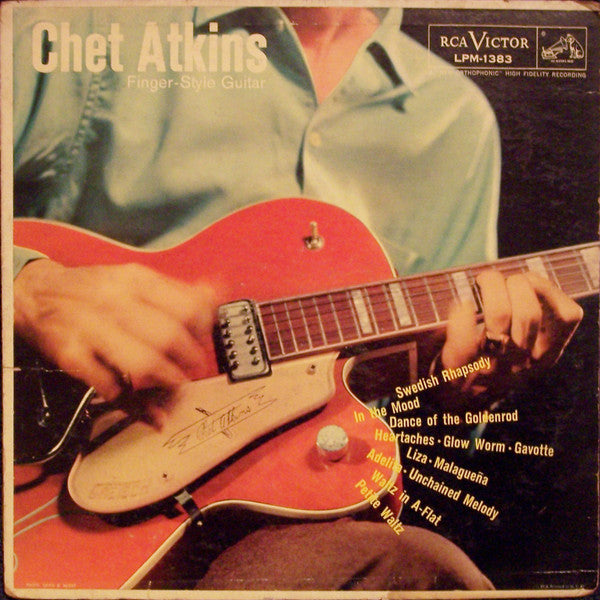 Chet Atkins - Finger-Style Guitar - VG+ LP Record 1957 RCA Victor USA Mono Original Vinyl - Country / Instrumental - Shuga Records