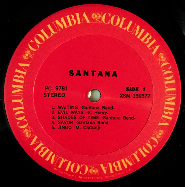 Santana – Santana (1969) - Mint- LP Record 1982 Columbia USA Vinyl - Psychedelic Rock / Latin / Blues Rock
