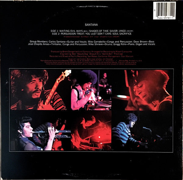 Santana – Santana (1969) - Mint- LP Record 1982 Columbia USA Vinyl - Psychedelic Rock / Latin / Blues Rock