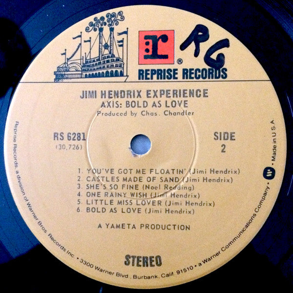 The Jimi Hendrix Experience - Axis: Bold As Love (1968) - Mint- LP Record 1979 Reprise USA Vinyl - Psychedelic Rock / Blues Rock - Shuga Records
