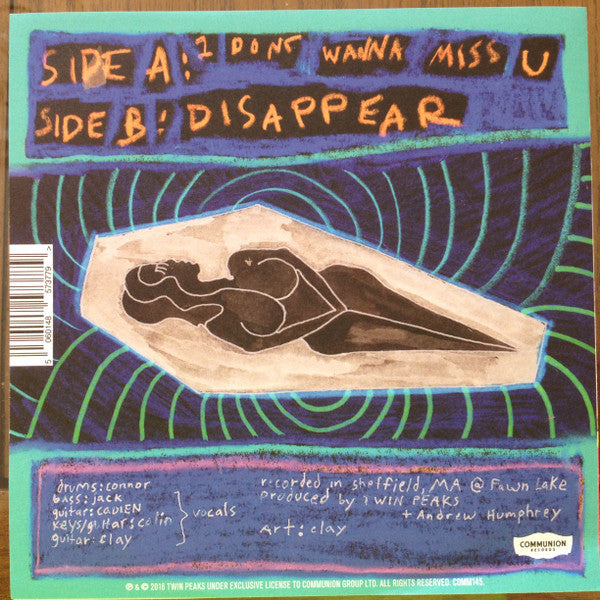 Twin Peaks - I Dont Wanna Miss You / Disappear - New 7" Single Record 2016 Communion Vinyl - Chicago Garage Rock - Shuga Records