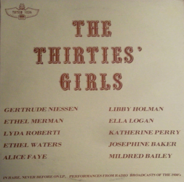 Various - The Thirties' Girls - Mint- LP Record 1977 Totem USA Vinyl - Pop / Vocal - Shuga Records