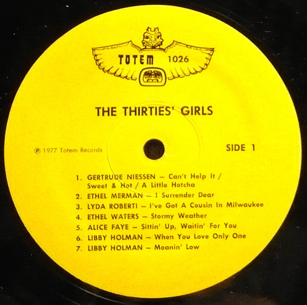 Various - The Thirties' Girls - Mint- LP Record 1977 Totem USA Vinyl - Pop / Vocal - Shuga Records