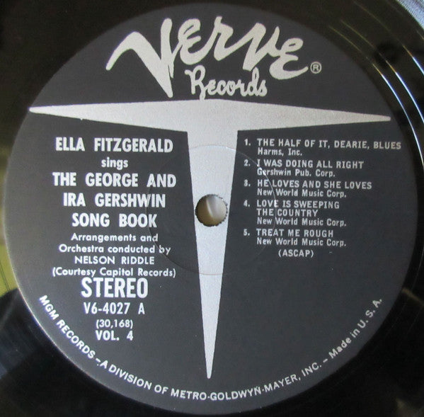 Ella Fitzgerald - Sings The George And Ira Gershwin Songbook Vol. 4 - VG+ LP Record 1959 Verve USA Original Vinyl - Jazz / Soul-Jazz - Shuga Records
