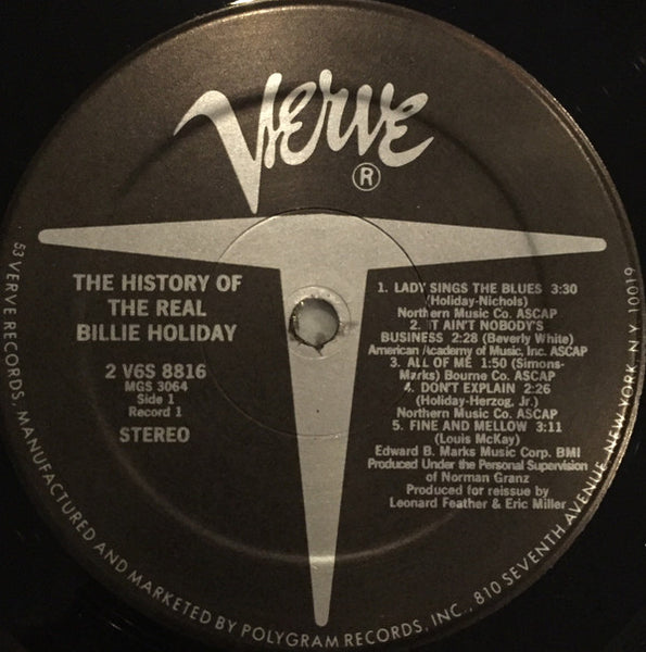 Billie Holiday - History Of The Real Billie Holiday - VG+ 2 LP Record 1973 Verve USA Vinyl - Jazz / Soul / Blues - Shuga Records