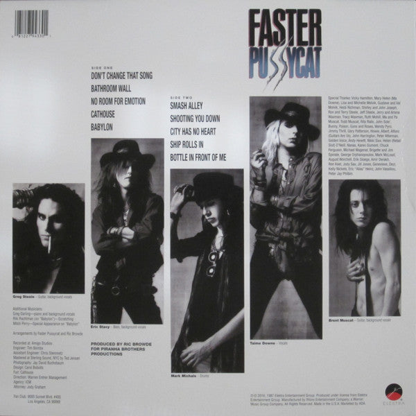 Faster Pussycat ‎– Faster Pussycat (1987) - Mint- LP Record 2016 Elektra Rhino Vinyl - Hard Rock / Glam Rock - Shuga Records