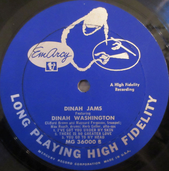 Dinah Washington - Dinah Jams - VG LP Record 1955 Emarcy USA Original Mono Deep Groove Vinyl - Jazz / Bop - Shuga Records