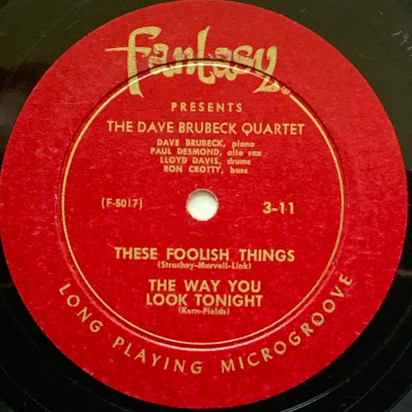 The Dave Brubeck Quartet - Jazz At Oberlin - VG+ 10" LP Record 1954 Fantasy USA Original Mono Black Vinyl - Jazz / Bop / Cool Jazz - Shuga Records