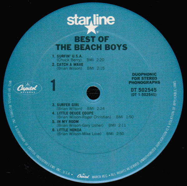Beach Boys - Best Of The Beach Boys (1966) - Mint- LP Record 1981 Capitol USA Vinyl - Pop Rock / Surf - Shuga Records