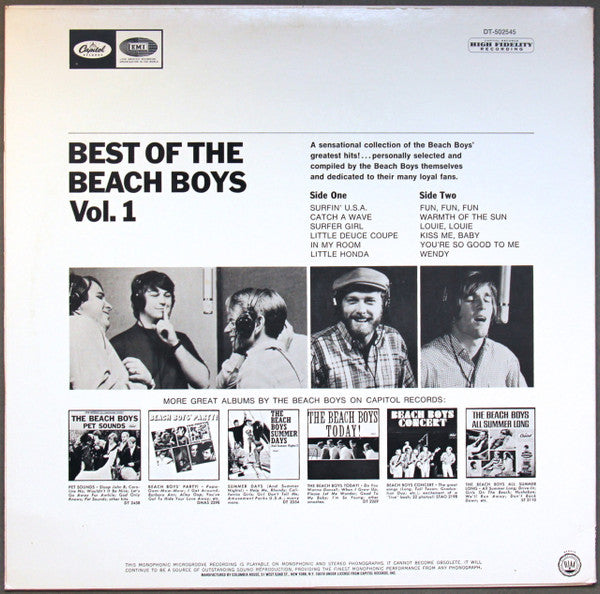Beach Boys - Best Of The Beach Boys (1966) - Mint- LP Record 1981 Capitol USA Vinyl - Pop Rock / Surf - Shuga Records
