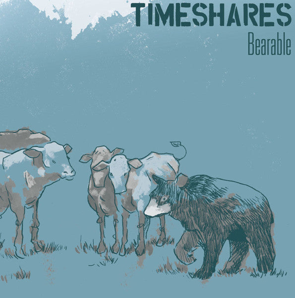 Timeshares - Bearable - VG+ LP Record 2011 Kind Of Like Kiss Of Death USA White Vinyl RARE - Rock / Punk - Shuga Records