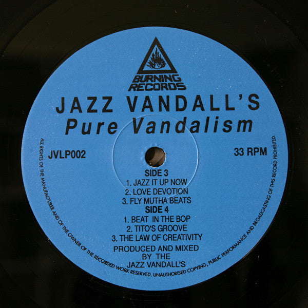 Jazz Vandall's - Pure Vandalism - VG 3 LP Record 1994 Burning UK Original Vinyl - House / Acid Jazz / Future Jazz - Shuga Records