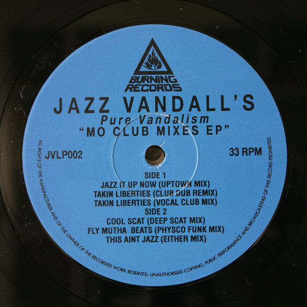 Jazz Vandall's - Pure Vandalism - VG 3 LP Record 1994 Burning UK Original Vinyl - House / Acid Jazz / Future Jazz - Shuga Records
