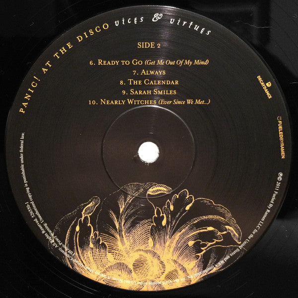 Panic! At The Disco - Vices & Virtues - VG+ LP Record 2011 Decaydance Fueled By Ramen USA Vinyl - Alternative Rock / Pop Punk / Emo / Pop Rock - Shuga Records