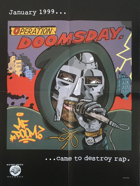 MF Doom - Operation: Doomsday (1999) - Mint- 2 LP Record 2016 Metal Face USA Alternate Cover Vinyl & Huge Poster - Hip Hop - Shuga Records