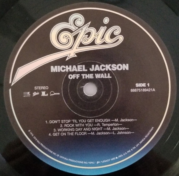 Michael Jackson ‎– Off The Wall (1979) - VG+ LP Record 2016 Epic MJJ Vinyl - Pop Rock  / Disco / Soul - Shuga Records