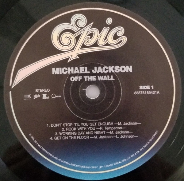 Michael Jackson ‎– Off The Wall (1979) - VG+ LP Record 2016 Epic MJJ Vinyl - Pop Rock  / Disco / Soul
