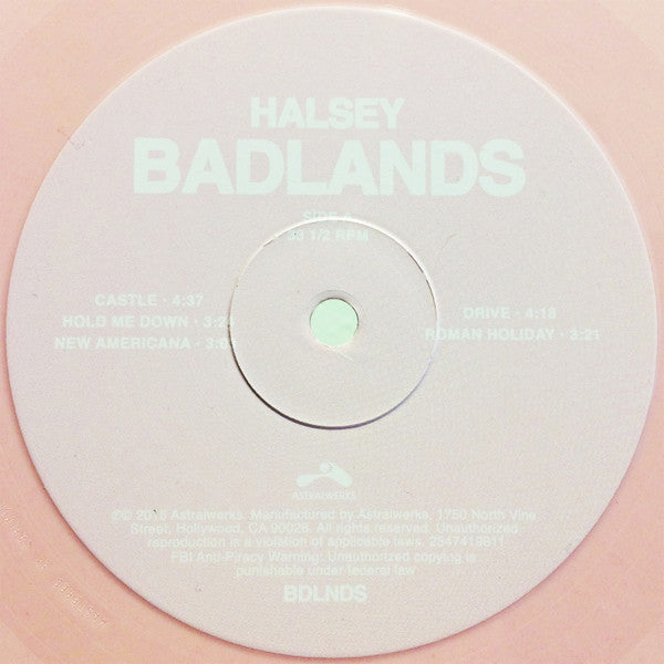 Halsey - Badlands - Mint- LP Record 2015 Astralwerks Pink Vinyl - Indie Pop / Electro - Shuga Records