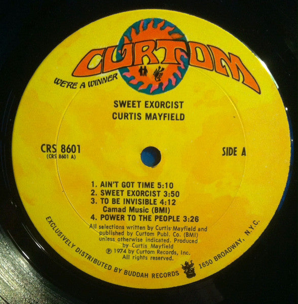 Curtis Mayfield - Sweet Exorcist - VG LP Record 1974 Curtom USA Original Vinyl - Soul / Funk - Shuga Records